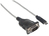 Manhattan 151283 kabel równoległy Czarny, Srebrny 0,45 m USB-C Serial/COM/RS232/DB9
