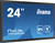 iiyama TF2438MSC-B1 Signage Display Digital A-board 61 cm (24") LED 600 cd/m² Full HD Black Touchscreen