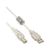 InLine USB 2.0 Kabel, A an B, transparent, mit Ferritkern, 1m