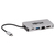 Tripp Lite U442-DOCK6-GY USB-C Dock, Dual-Display – 4K HDMI, VGA, USB 3.x (5 Gbps), USB-A/C-Nabe, GbE, 100 W PD-Aufladung