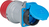 Brennenstuhl 1081690 netstekker adapter Blauw, Grijs, Rood