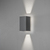Konstsmide 7871-370 Außenbeleuchtung Wandbeleuchtung für den Außenbereich LED 3 W Grau G