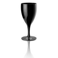 Weinglas Q Squared, 310 ml, Füllstrich 210 ml, schwarz, Polycarbonat Füllstrich