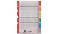 LEITZ Karton-Register extrastark, blanko, A5, 6-teilig, grau (80435500)