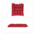 Relaxdays Stuhlkissen 4er Set, 38x38 cm, Sitzkissen mit Bändern, indoor & outdoor, Polyesterbezug, Stuhlpolster, rot