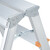 Relaxdays Trittleiter, Aluminium, klappbar, 4 Stufen, Leiter bis 150 kg, beidseitig begehbar, Stehleiter, silber/orange