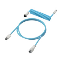 HP HYPERX USB-C spirálkábel - világoskék/fehér
