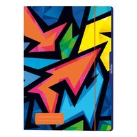 Sammelmappe A4 Neon Art, Hochglanzkarton, 380 g/qm, A4, Motiv Art