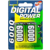 AccuPower batería AP6000-2, Bebé / LR14 NiMH 2-Pack