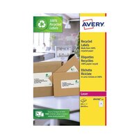 Avery Recycled Ring Binder Labels 7 Per Sheet White (Pack of 105) LR4760-15