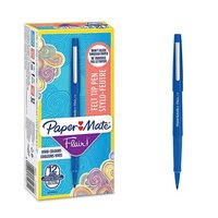 Paper Mate Flair Felt Tip Pens 1.0mm Tip 0.8mm Line Blue Ref S0191013 [Pack 12]