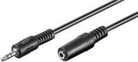 Kopfhörer- und Audio Verlängerungskabel AUX, 3-pol. 3,5 mm, 10 m, Schwarz - Klinke 3,5 mm St. (3-Pin