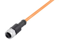 Sensor-Aktor Kabel, M12-Kabeldose, gerade auf offenes Ende, 3-polig, 2 m, PUR, o