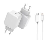USB Charger for iPhone & iPad 20W 5V-12V/1.6A-3A Output: USB-C female PD QC3.0 Input: 110-230V EU Wall, for mobile phones, tablets & Ladegeräte für mobile Geräte