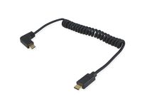 Usb 2.0 C To C 90°Angled , Coiled Cable, M/M, 1 M ,