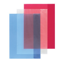 Hefthülle, rechts und links, A4, PP, transparent, 90 my, 3 Farben