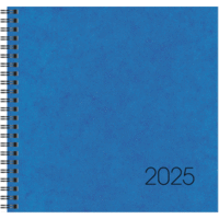 Quadratkalender 766 21x20,5cm 1 Woche/2 Seiten Karton-Einband blau 2025