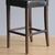 Bolero High Bar Stool in Black Made of Faux Leather and Wood Frame 760mm