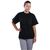 Nisbets Unisex Chef T-Shirt in Black - Cotton with Twin Needle Stitching - L