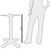 Bolero Cast Iron Four Leg Table Base - Adjustable Feet - 720(H)x420(W)mm