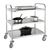 Vogue 3 Tier Clearing Trolley Large Catering Stainless Steel Flat Packed
