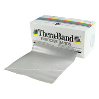 Thera Band ORIGINAL Übungsband Fitnessband Physioband 5,5 m, super stark, SILBER, silber