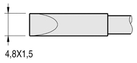 Lötspitze meißelförmig, gerade, 4,8 x 1,5 mm, C250411