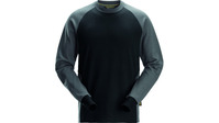 SNICKERS Zweifarbiges Sweatshirt 2840, Gr. XL, 0458 schwarz / stahlgrau