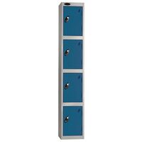 Probe blue door premium locker - Standard top - four door - 1780 x 305 x 305mm