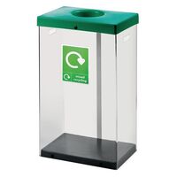 Clear body recycling bin