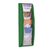 Wall mounted coloured leaflet dispensers - 4 x A5 pockets, green