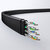 Płaski kabel sieciowy patchcord LAN RJ45 Ethernet Cat. 6 15m czarny