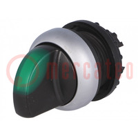 Switch: rotary; 22mm; Stabl.pos: 2; green; M22-FLED,M22-LED; IP67