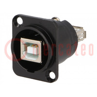 Adapter; FT; USB 2.0; metaal; 19x24mm; Kleur: zwart; standaard XLR