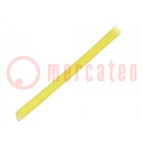 Insulating tube; fiberglass; yellow; -30÷155°C; Øint: 2mm; L: 200m
