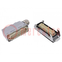 Connector: HDC; male + female; C146; PIN: 24; 24+PE; size E24; M32