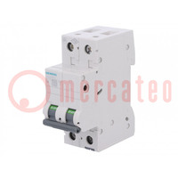 Circuit breaker; 400VAC; Inom: 8A; Poles: 2; for DIN rail mounting