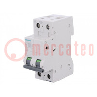 Installatieautomaat; 400VAC; Inom: 8A; Polen: 2; op DIN-rail; 6kA