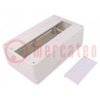 Enclosure: for modular components; IP30; white; No.of mod: 12