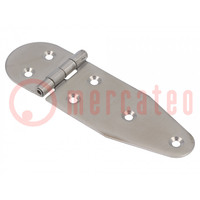 Hinge; Width: 40mm; A2 stainless steel; H: 130mm