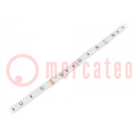 LED strips; RGB; 3535; 12V; LED/m: 30; 10mm; witte PCB; IP20; 6W/m