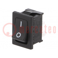 ROCKER; SPST-NO; pos: 2; ON-OFF; 4A/250VAC; zwart; 35mΩ; -20÷125°C