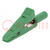 Crocodile clip; 15A; 60VDC; green; Grip capac: max.4mm; 930317804