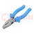 Pliers; for gripping and cutting,universal; PVC coated handles