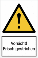Warnaufsteller - Allgemeines Warnzeichen, Vorsicht! Frisch gestrichen, Gelb