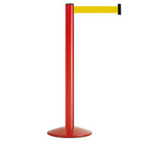 Absperrpfosten Rooter Extend, mobil, inkl. Standfuß, Gurtlänge: 3,7m Version: 64 - Pfosten rot, Gurt gelb