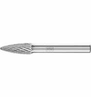 PFERD Hartmetall Frässtift Rundbogen RBF Ø 08x20 mm, Schaft-Ø 6 mm Z3P universal mittel kreuzverzahnt