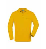 James & Nicholson Poloshirt langarm Herren JN866 Gr. M gold-yellow