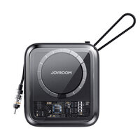Joyroom Icy Series JR-L007 10000 mAh Induktions-Powerbank mit MagSafe 22,5 W mit Lightning -Kabel – Schwarz