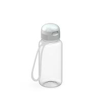 Artikelbild Drink bottle "Sports" clear-transparent incl. strap 0.4 l, transparent/white